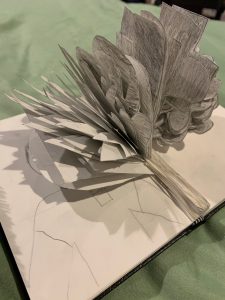 flip book turned into sculpture