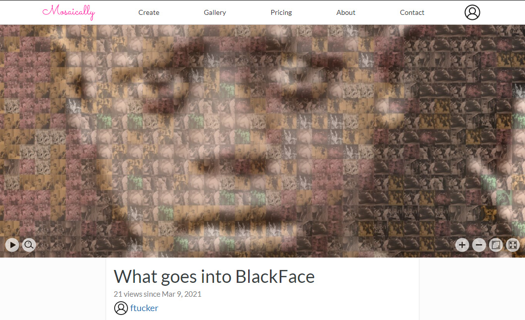 Blackface - interactive mozaic