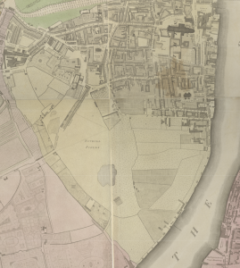 A view of Westminster in Horwood's Plan 