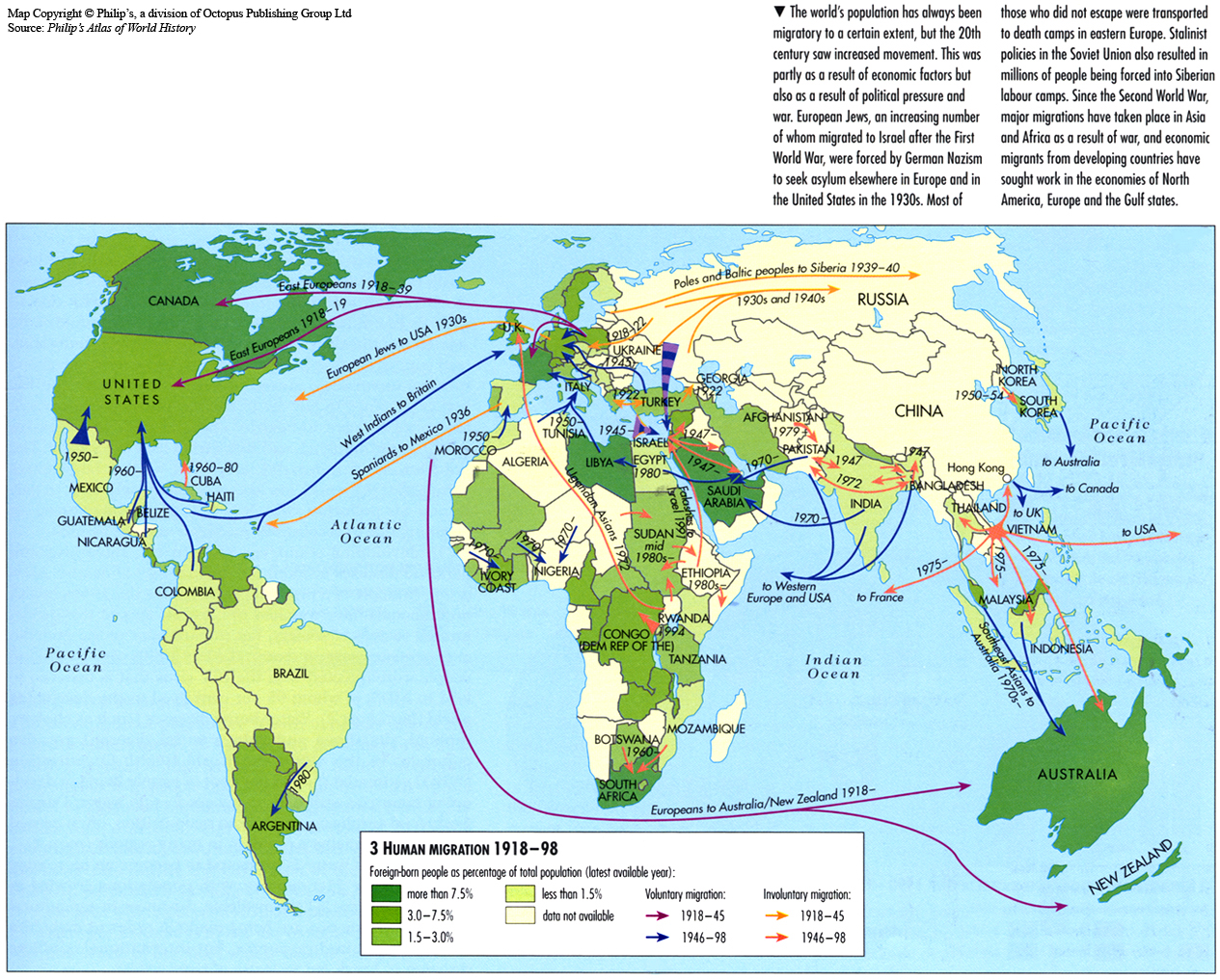Основные направления эмиграции в россии. Карта миграционных потоков в мире.