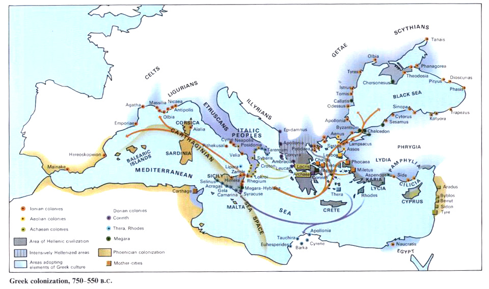 MG Greek Colonization 750 550 B.C. 