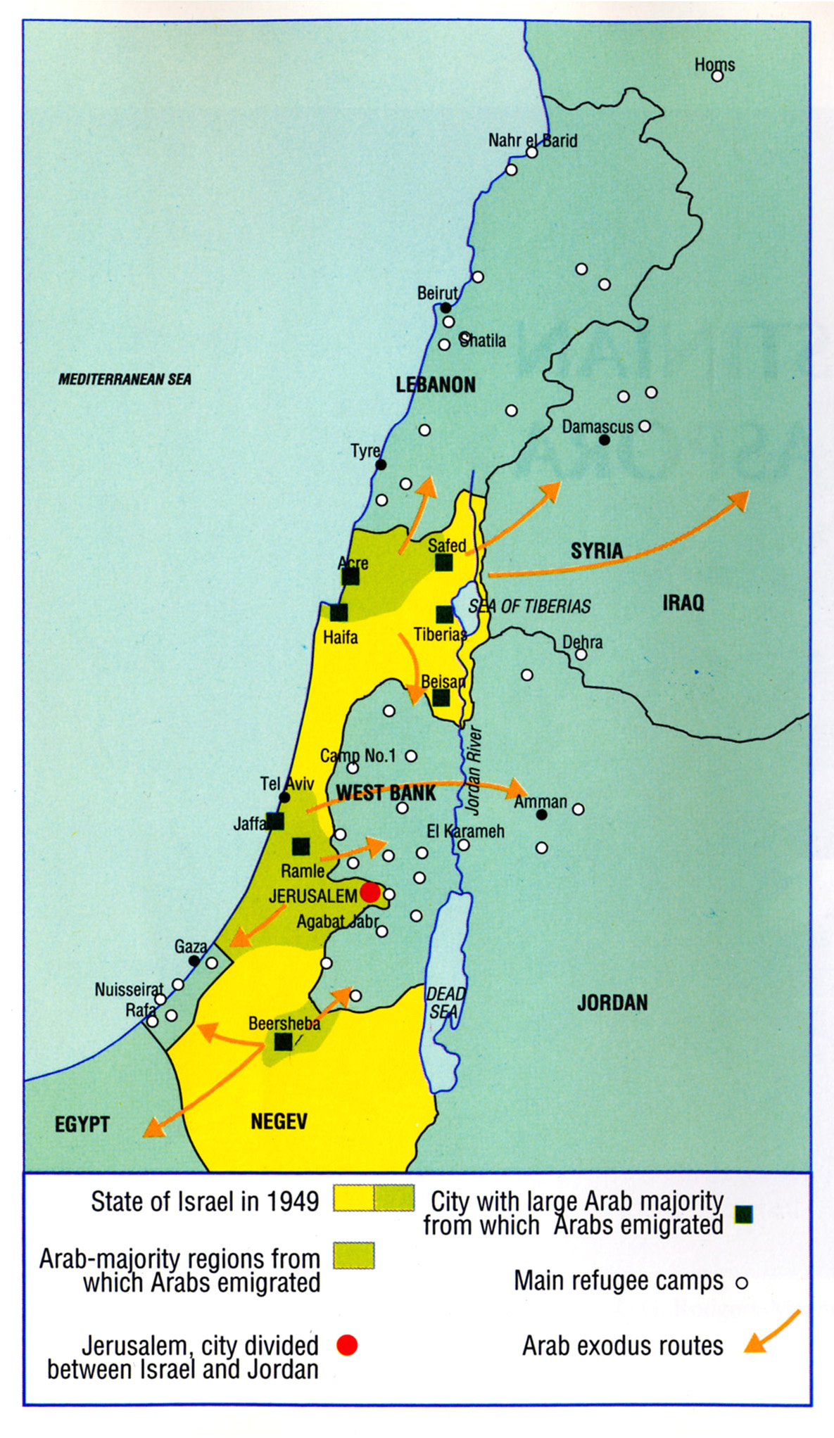 Palestinian Refugees after the 1949 ArabIsraeli War Mapping