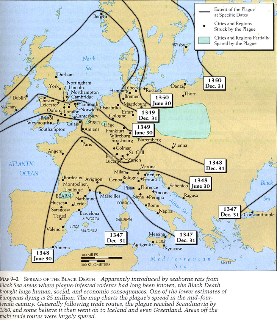MG Spread Of The Black Death In The Fourteenth Century 