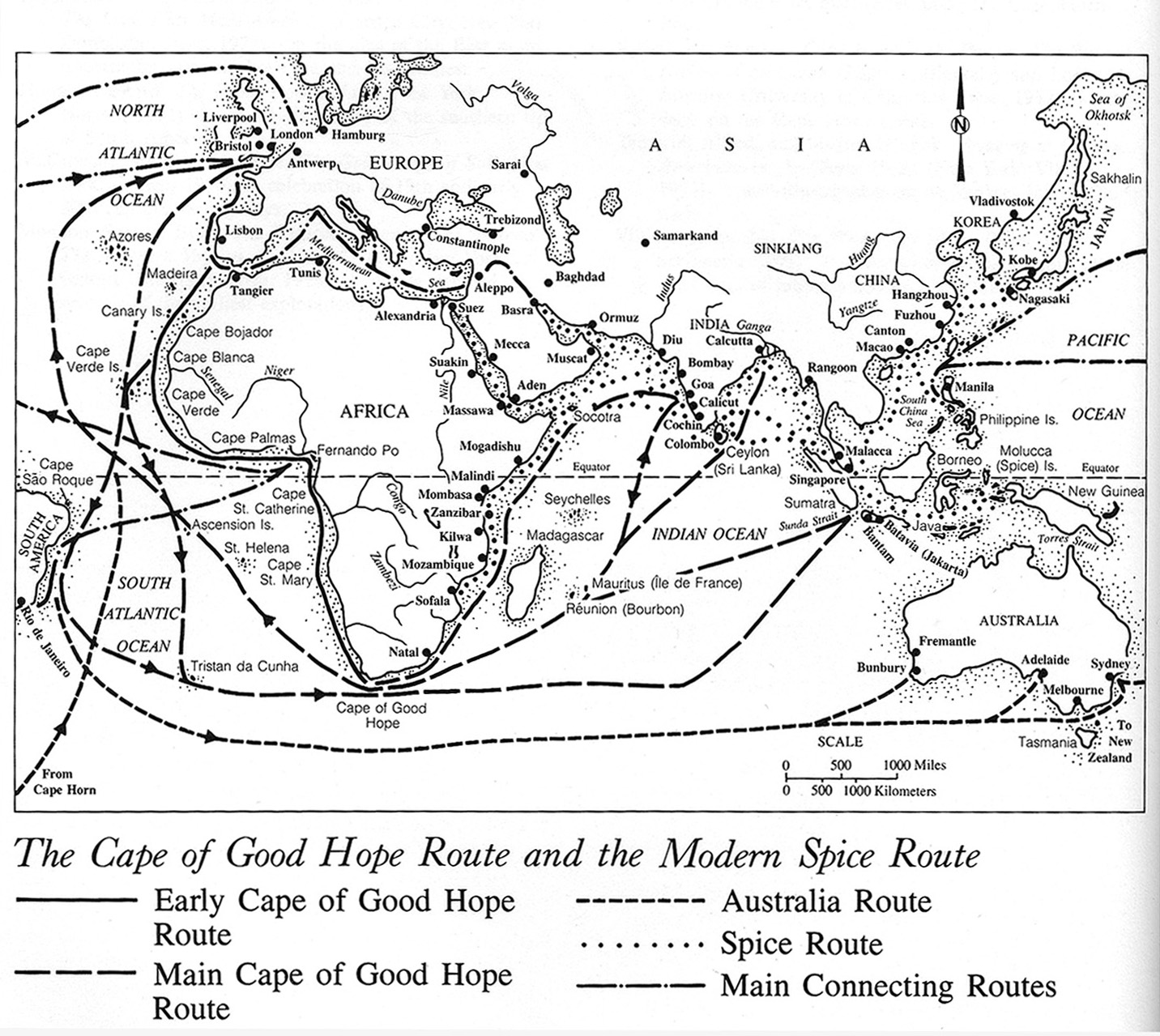 The Cape Of Good Hope Route And The Modern Spice Route Mapping Globalization