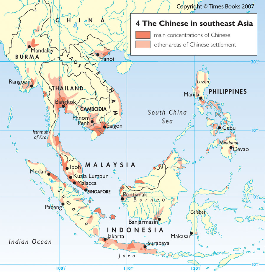 Map Of China And Southeast Asia - Trudy Ingaberg