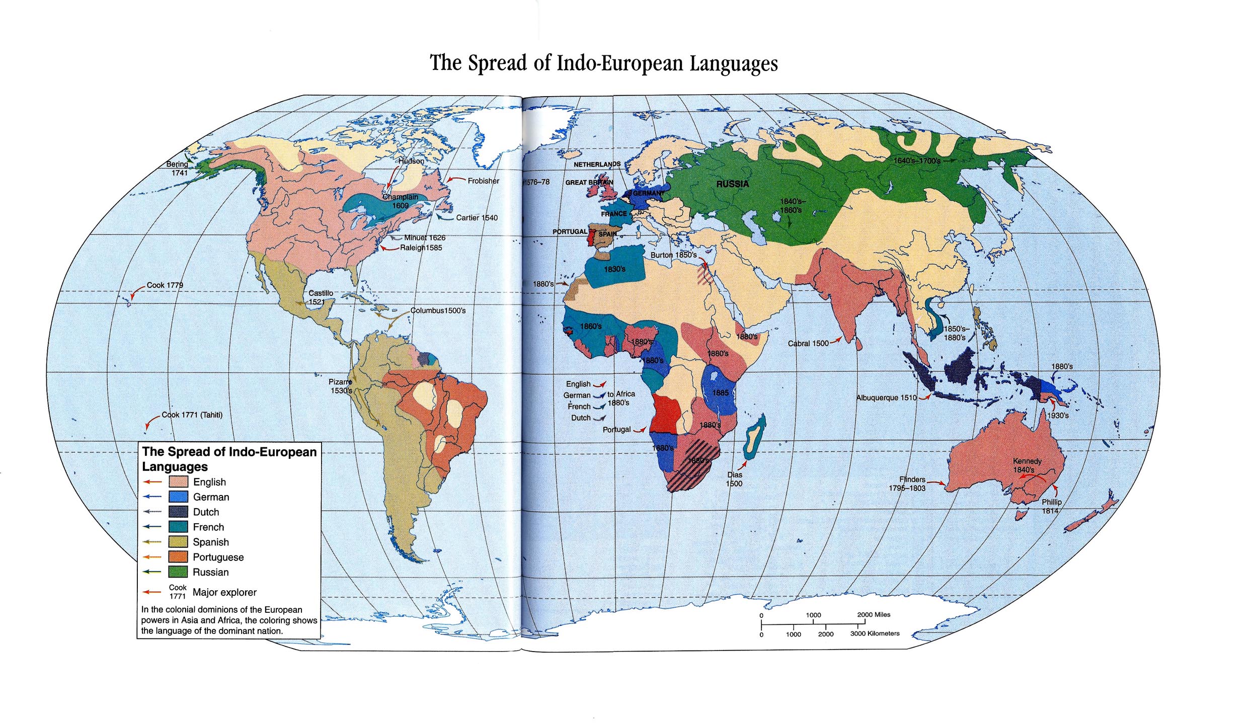 The Spread Of Indo European Languages 1500 To 1880 Mapping Globalization
