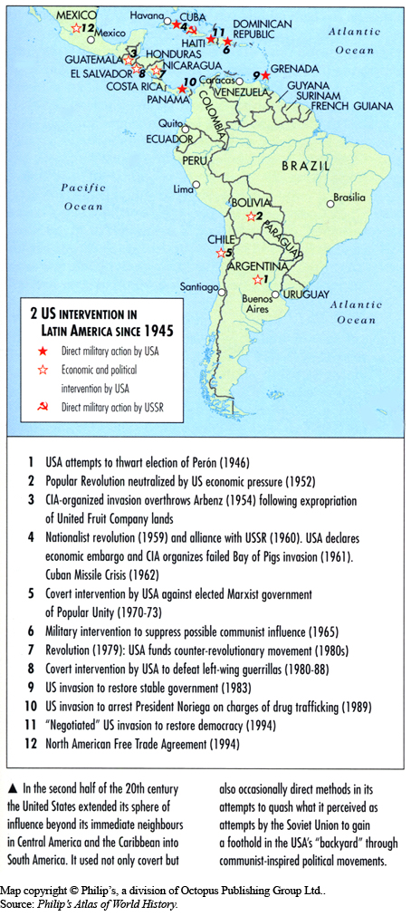 Latin American Revolution Map
