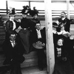 Group of people on a stand, Plainview, Texas. 1899.
