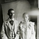 Seated couple (the Wades?). Moor field, Arkansas. 1899-1900.