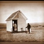 Evelyn Cameron. Homestead of a farming couple. Eastern Montana. c. 1900.