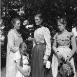 Bessie Allen with Jennie Lee, Mrs. Allen, Jerusha Allen. Marshall ,Texas. 1899/1900.
