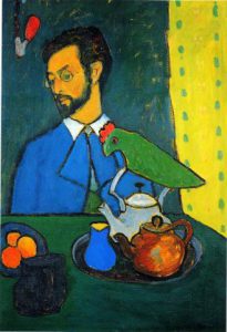 Kandinsky at the tea table. 1910.