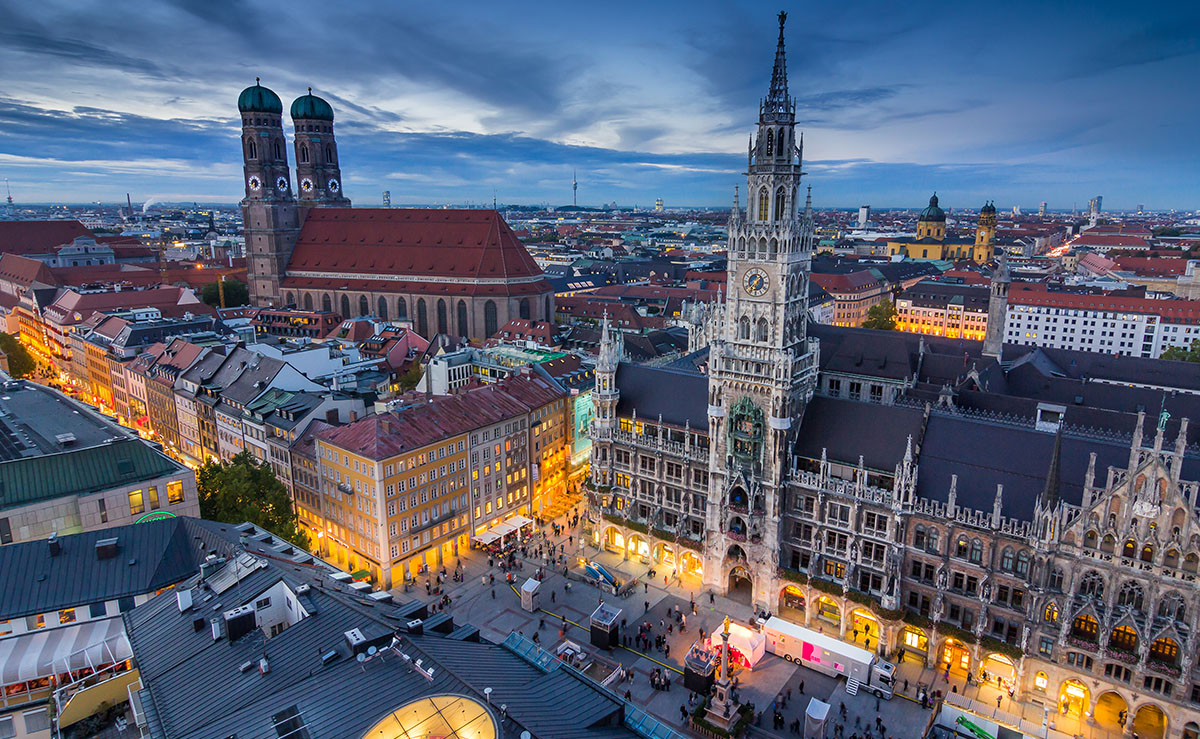 Arial view of Munich, Germany
